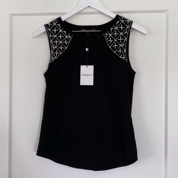 NWT Generation Love Sleeveless Beaded Top - Picture 4 of 9
